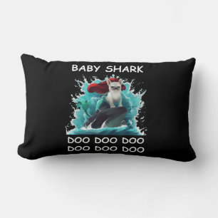 French Bulldog   Baby Shark Doo Doo Doo Lumbar Cushion