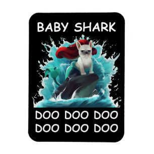French Bulldog Baby Shark Doo Doo Doo Magnet