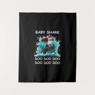 French Bulldog Baby Shark Doo Doo Doo Tapestry