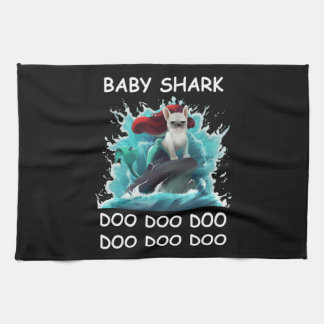 French Bulldog | Baby Shark Doo Doo Doo Tea Towel