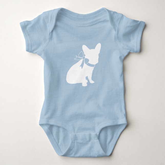 French Bulldog Baby Shower Frenchie Frenchy Baby Bodysuit (Front)