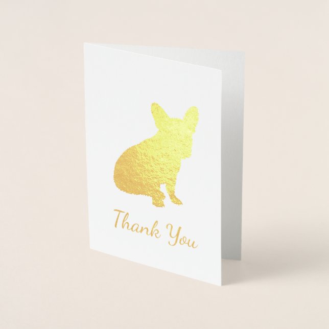 French Bulldog Baby Shower Frenchie Frenchy Foil Card (Front)