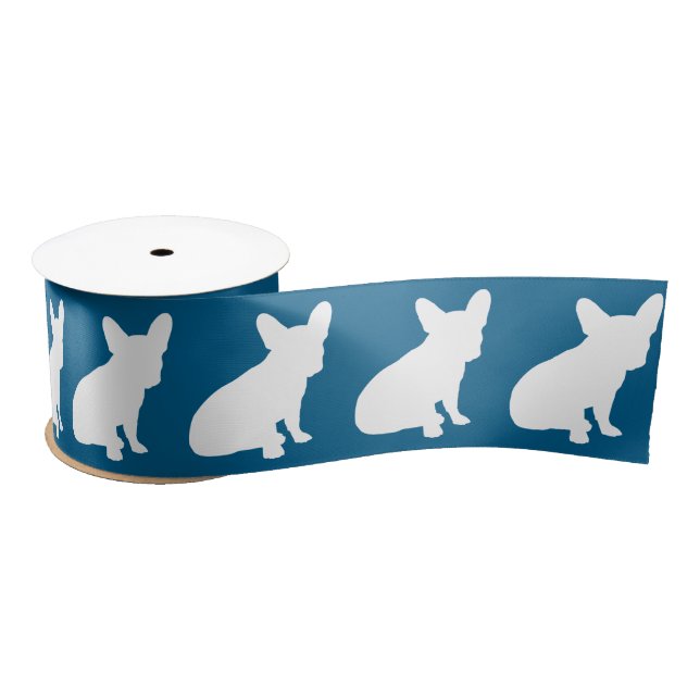 French Bulldog Baby Shower Frenchie Frenchy Satin Ribbon (Spool)