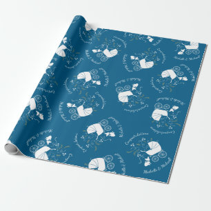French Bulldog Baby Shower Frenchie Frenchy Wrapping Paper