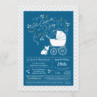 French Bulldog Baby Shower Frenchy Frenchie Blue