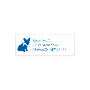 French Bulldog Baby Shower Frenchy Frenchie Blue Self-inking Stamp