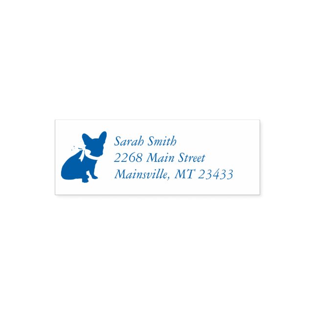 French Bulldog Baby Shower Frenchy Frenchie Blue Self-inking Stamp (Design)