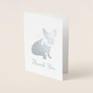 French Bulldog Baby Shower Frenchy Frenchie Foil Card