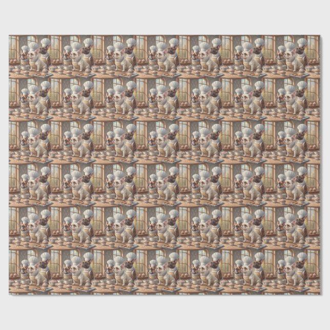 French Bulldog Baking Wrapping Paper (Flat)