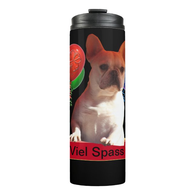 French Bulldog Balloon French Bulldog Thermal Tumbler (Front)
