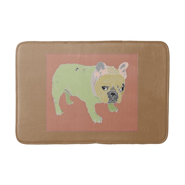 french bulldog,bath mat (Front)