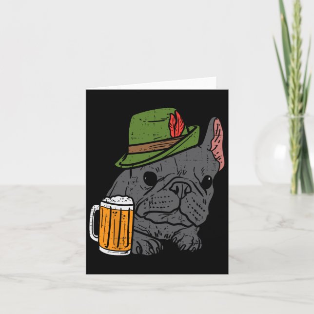 French Bulldog Bavarian Frenchie Dog  Card (Front)