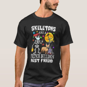 French Bulldog Best Friend Halloween Skeletons Cos T-Shirt