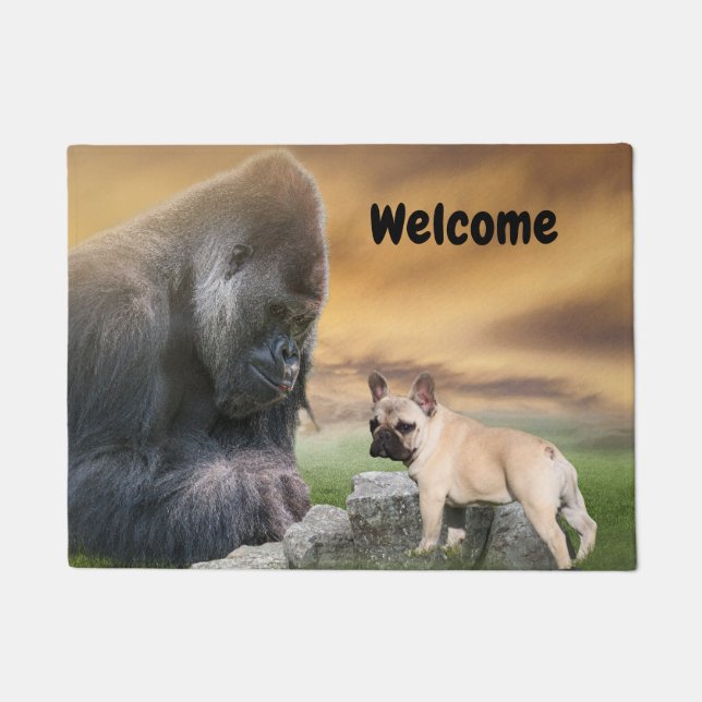 French Bulldog best friends Doormat (Front)