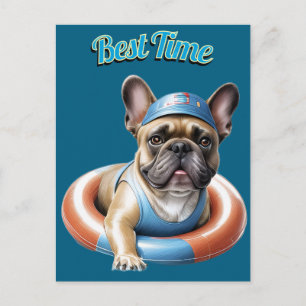 French Bulldog Best Time französische Bulldogge T Postcard