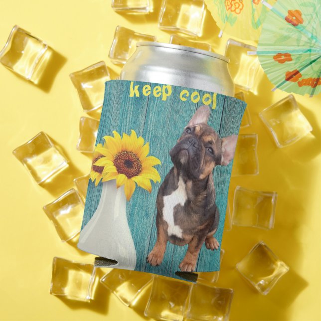French Bulldog Beverage Cooler Can Cooler (In Situ Summer)