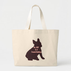 French Bulldog BFF Gifts Large Tote Bag