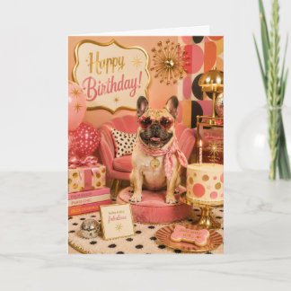 French Bulldog Birthday Card
