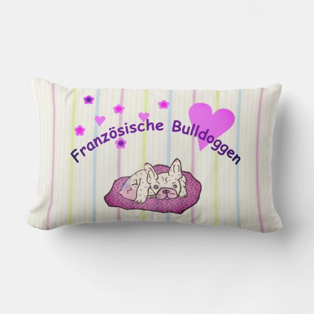 French Bulldog Birthday French Bulldog Lumbar Cushion (Front)