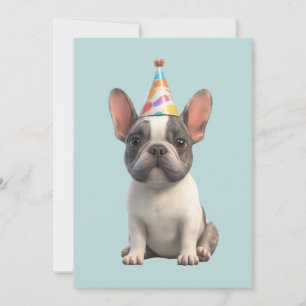 French Bulldog Birthday Party Invitation