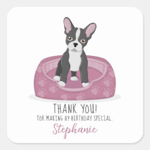 French Bulldog Birthday Square Sticker