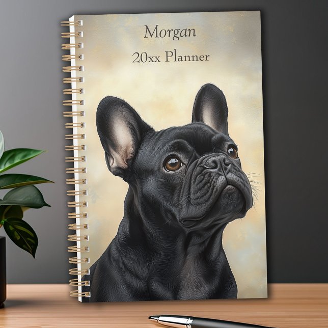 French Bulldog Black Frenchie Portrait Personal Planner (French Bulldog Black Frenchie Portrait Personal Planner)