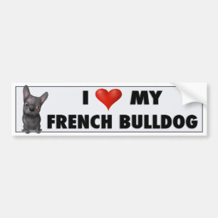 French Bulldog (Black) Love FB1 Bumper Sticker