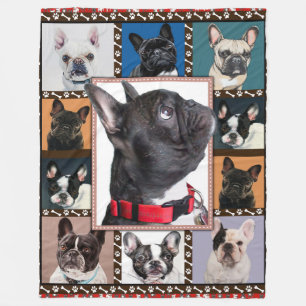 French Bulldog Blanket, French Bulldog Throw, Fleece Blanket