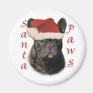 French Bulldog (blk) Santa Paws Magnet