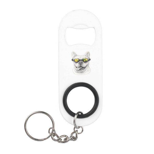 French Bulldog Bottle Opener Keychain (Front)