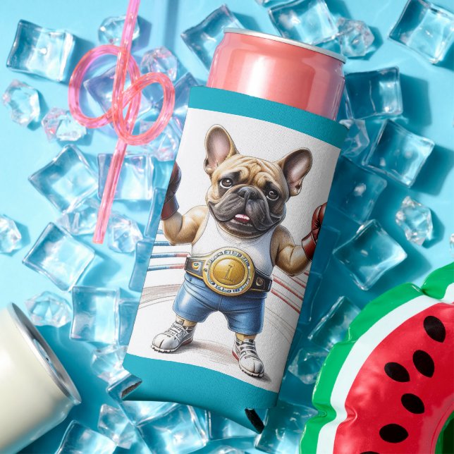 French Bulldog Boxing French Bulldog Seltzer Can Cooler (In Situ Summer)