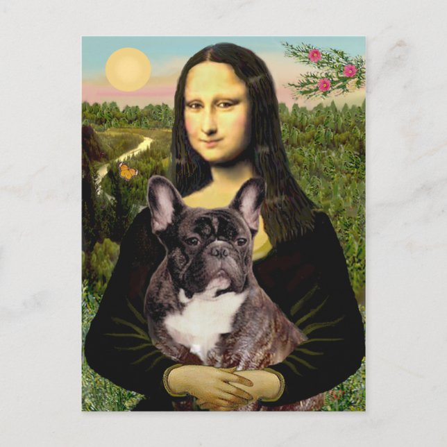 French Bulldog (br10) - Mona Lisa Postcard (Front)