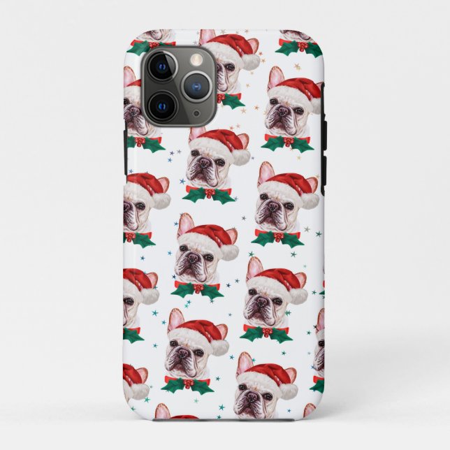 French Bulldog Breed Christmas Dog Pattern Case-Mate iPhone Case (Back)