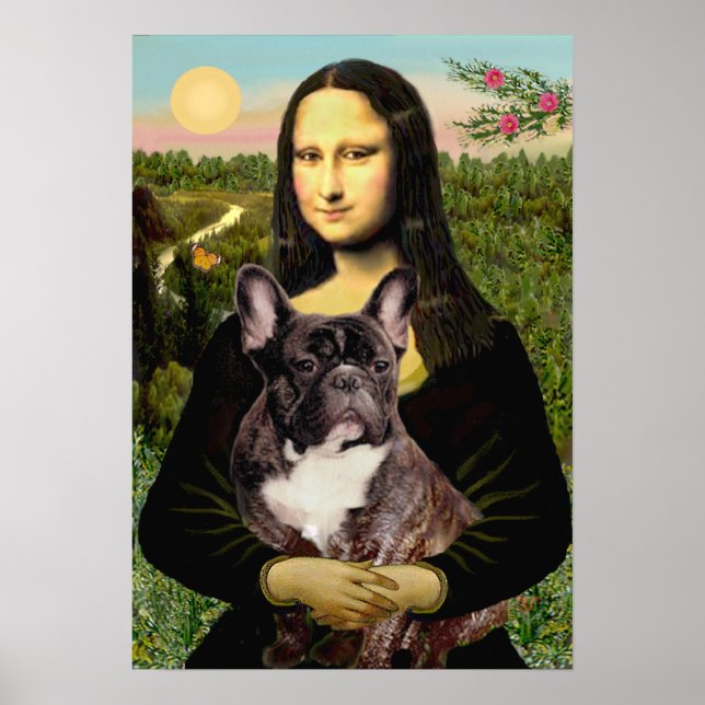 French Bulldog (brindle) - Mona Lisa Poster (Front)