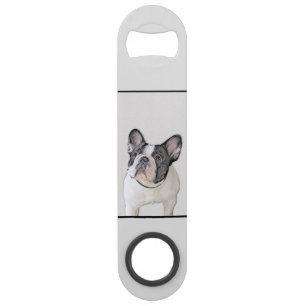 French Bulldog (Brindle Pied) Painting - Dog Art