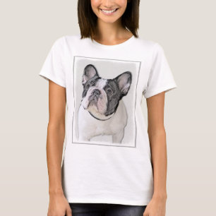 French Bulldog (Brindle Pied) Painting - Dog Art T-Shirt