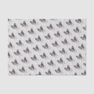 French Bulldog (Brindle Pied) Painting - Dog Art Tissue Paper