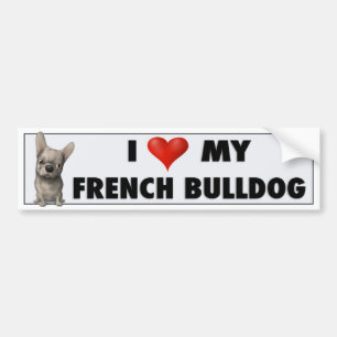 French Bulldog (Buff) Love FB1 Bumper Sticker