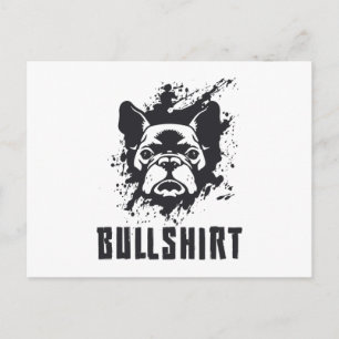 French Bulldog Bullshirt Dog Vintage Funny Gift Postcard