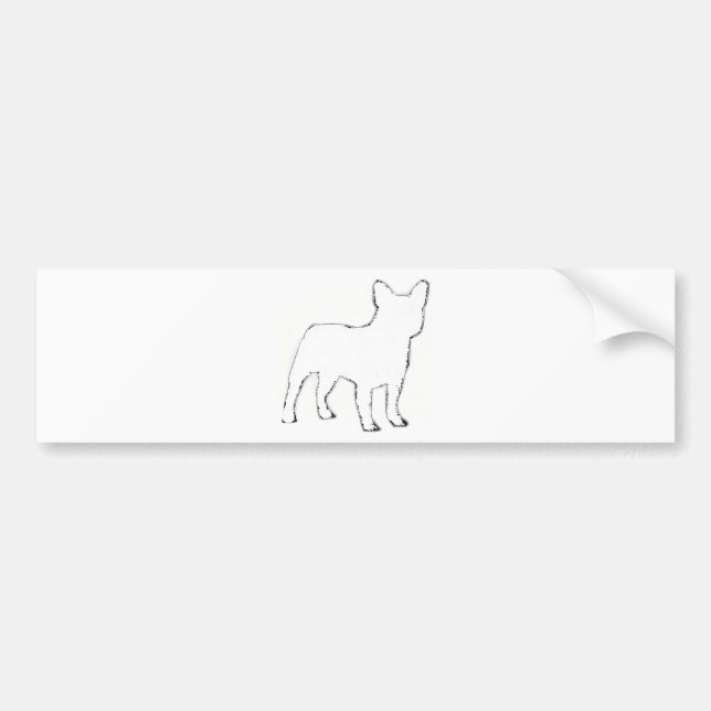 french bulldog bumper sticker (Front)