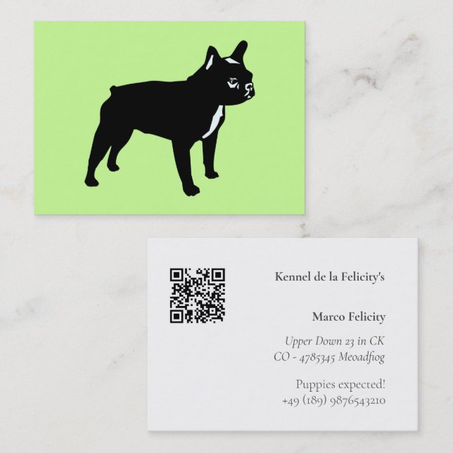 French Bulldog Business Card (Front/Back)