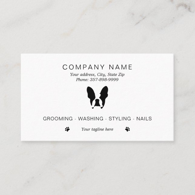 French Bulldog Business Card (Front)