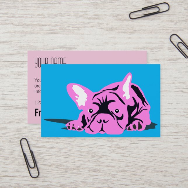 French Bulldog Businesscards Business Card  p b (Front/Back In Situ)