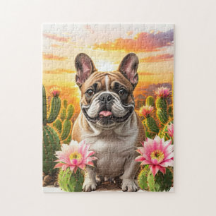 French Bulldog Cactus French Bulldog Jigsaw Puzzle