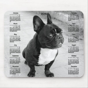French Bulldog Calendar 2016 Photo Mouse Pads