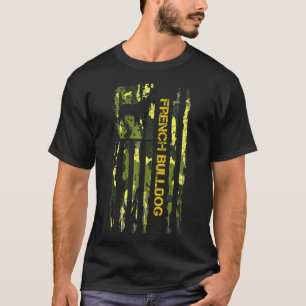 French Bulldog Camo Flag French Bulldog T-Shirt