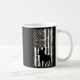 French Bulldog Camouflage American Flag USA Coffee Mug