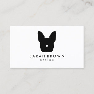 French BullDog Canine puppy pet sitter walker Business Card
