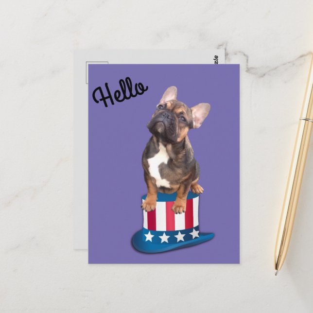French Bulldog Care French Bulldog Postcard (Front/Back In Situ)