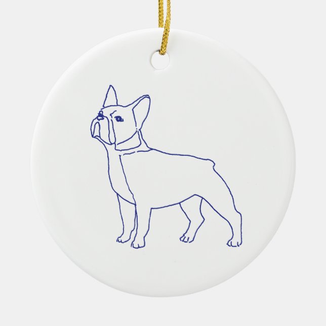 French Bulldog Ceramic Ornament (Front)